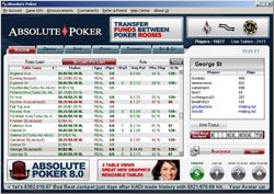 Absolute Poker Lobby