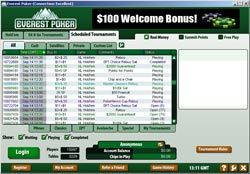 Everest Poker Lobby