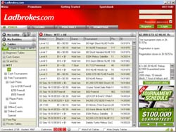 Ladbrokes Poker Lobby