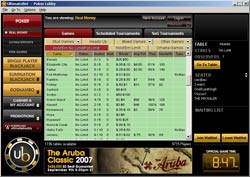 Ultimate Bet Lobby