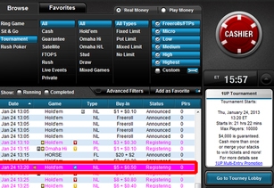Example of Full Tilt Lobby