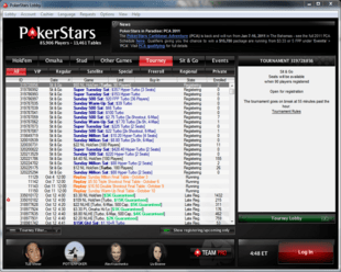 Example of PokerStars Room